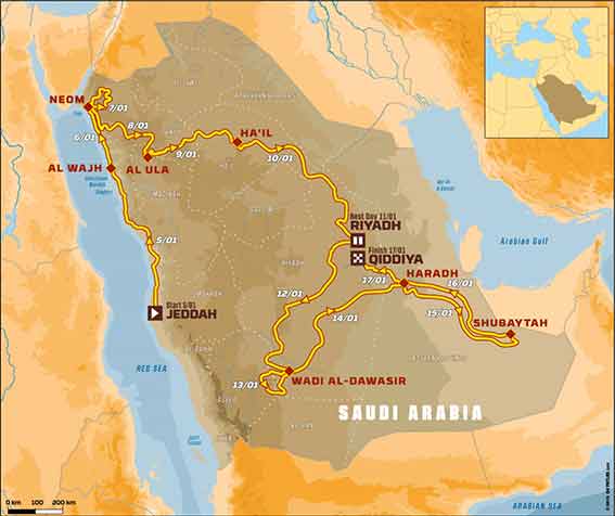 dakar recorrido arabia