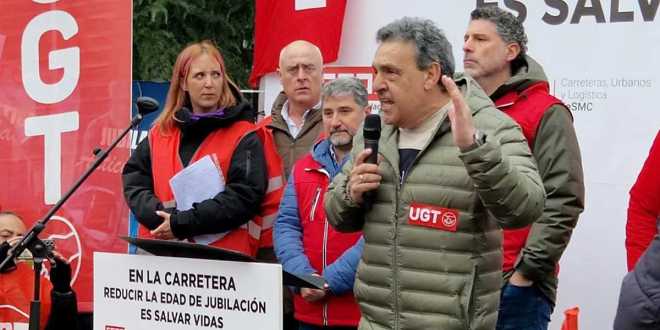 UGT mantiene la huelga indefinida en el transporte por carretera por la jubilaci&oacute;n anticipada