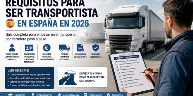 Requisitos para ser transportista en Espa&ntilde;a en 2026