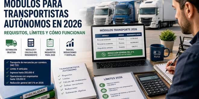 M&oacute;dulos para transportistas aut&oacute;nomos en 2026: requisitos, l&iacute;mites y c&oacute;mo funcionan