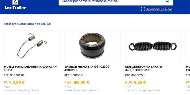 Lecitrailer ampl&iacute;a su oferta de recambios con la apertura de la tienda online LT Store