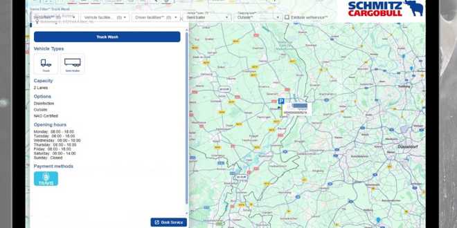 Schmitz Cargobull integra servicios de lavado y estacionamiento en TrailerConnect